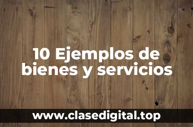 Ejemplos de bienes y servicios