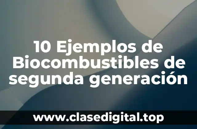 10 Ejemplos de Biocombustibles de segunda generación