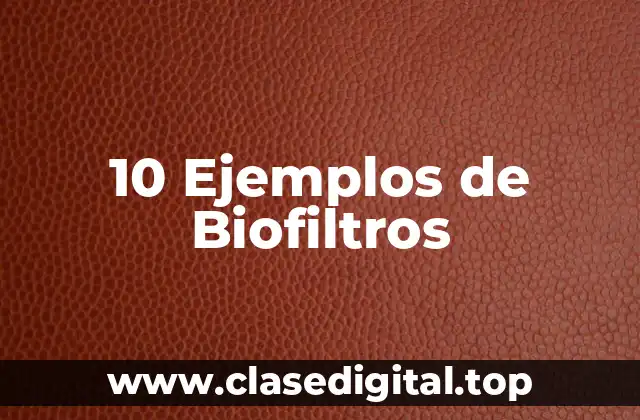 10 Ejemplos de Biofiltros