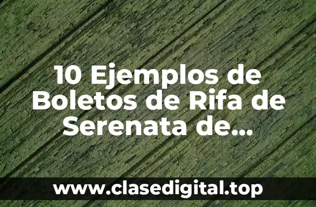 10 Ejemplos de Boletos de Rifa de Serenata de Mariachi