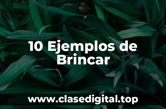10 Ejemplos de Brincar