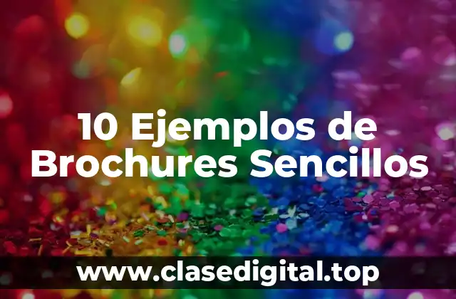 Ejemplos de folletos sencillos