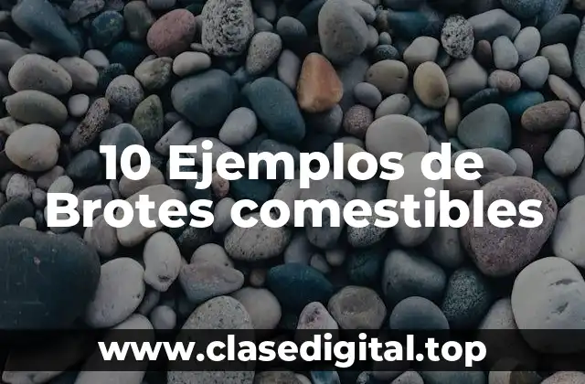 10 Ejemplos de Brotes comestibles