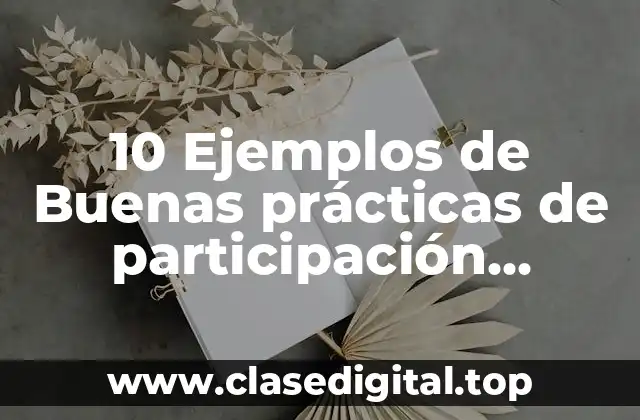 10 Ejemplos de Buenas prácticas de participación ciudadana en México