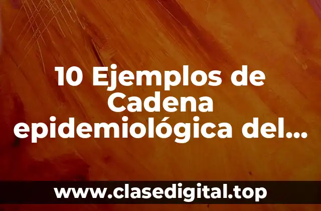 10 Ejemplos de Cadena epidemiológica del cólera