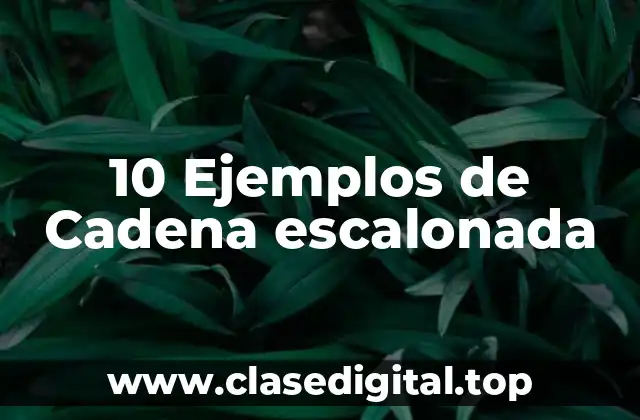 10 Ejemplos de Cadena escalonada