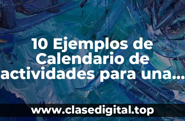 10 Ejemplos de Calendario de actividades para una camisa publicitaria