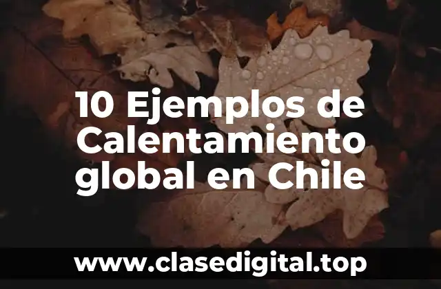10 Ejemplos de Calentamiento global en Chile