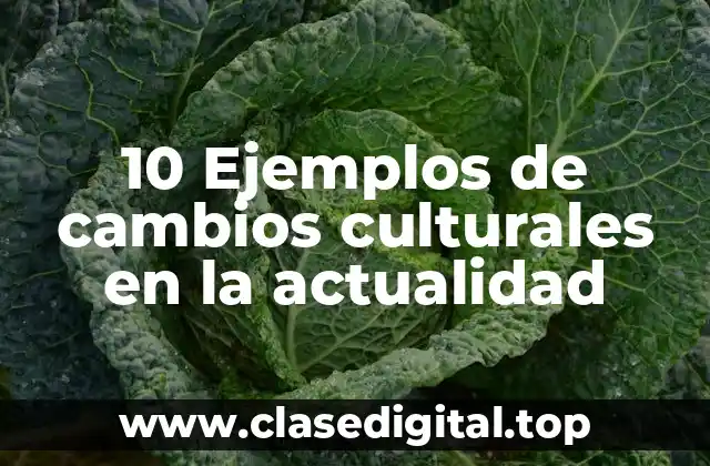 10 Ejemplos de cambios culturales en la actualidad