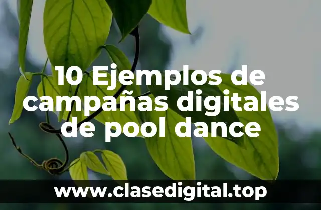 10 Ejemplos de campañas digitales de pool dance