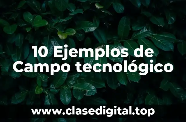 10 Ejemplos de Campo tecnológico