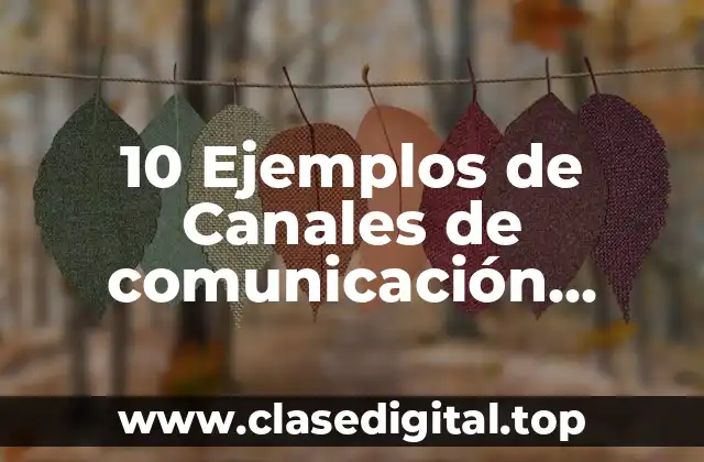 10 Ejemplos de Canales de comunicación distribución