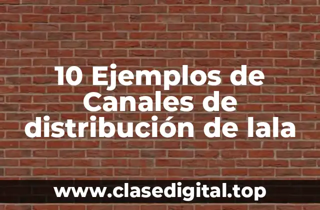 10 Ejemplos de Canales de distribución de lala