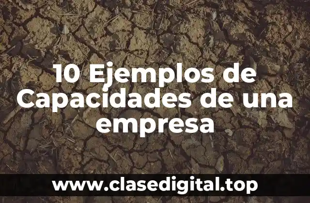Ejemplos de capacidades de una empresa