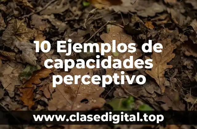 10 Ejemplos de capacidades perceptivo