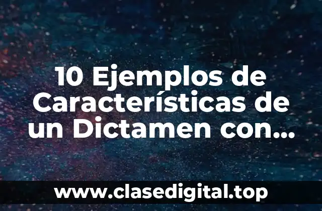 10 Ejemplos de Características de un Dictamen con Salvedades