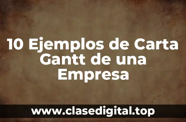 10 Ejemplos de Carta Gantt de una Empresa