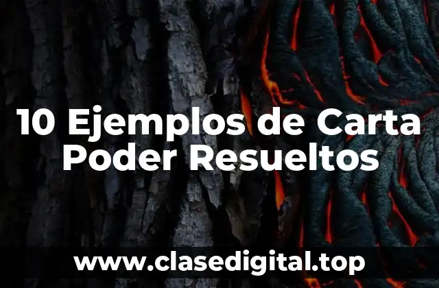 10 Ejemplos de Carta Poder Resueltos