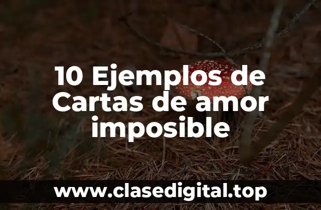 10 Ejemplos de Cartas de amor imposible