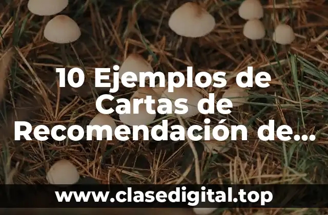 10 Ejemplos de Cartas de Recomendación de Familiares