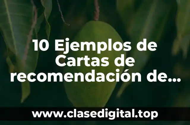 10 Ejemplos de Cartas de recomendación de un jefe a empleado