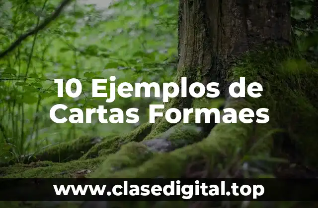 Ejemplos de Cartas Formaes
