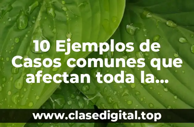 10 Ejemplos de Casos comunes que afectan toda la sociedad