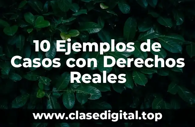 Ejemplos de Casos con Derechos Reales