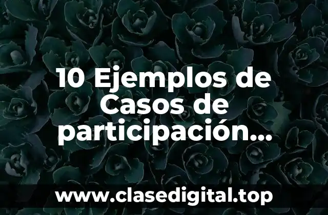 10 Ejemplos de Casos de participación ciudadana