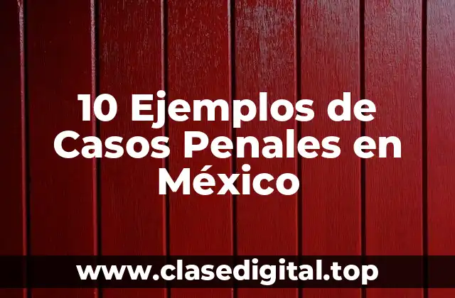 10 Ejemplos de Casos Penales en México