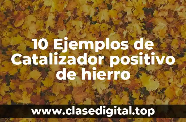 10 Ejemplos de Catalizador positivo de hierro