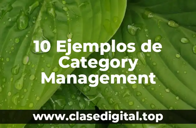 10 Ejemplos de Category Management