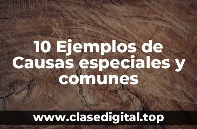 10 Ejemplos de Causas especiales y comunes