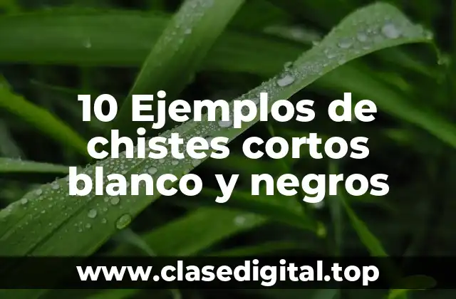 10 Ejemplos de chistes cortos blanco y negros
