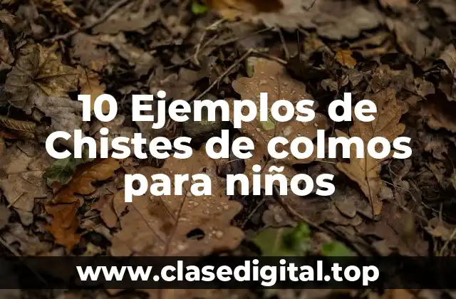 10 Ejemplos de Chistes de colmos para niños