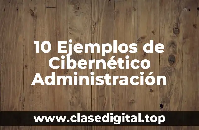 10 Ejemplos de Cibernético Administración