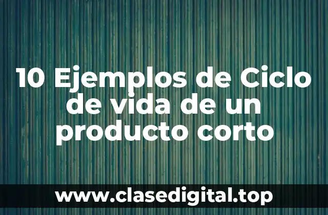 10 Ejemplos de Ciclo de vida de un producto corto