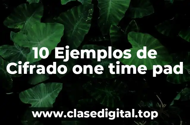 10 Ejemplos de Cifrado one time pad