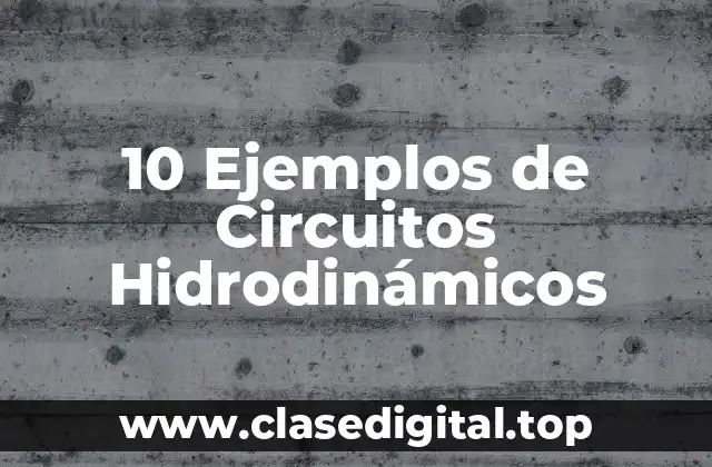 Ejemplos de circuitos hidrodinámicos