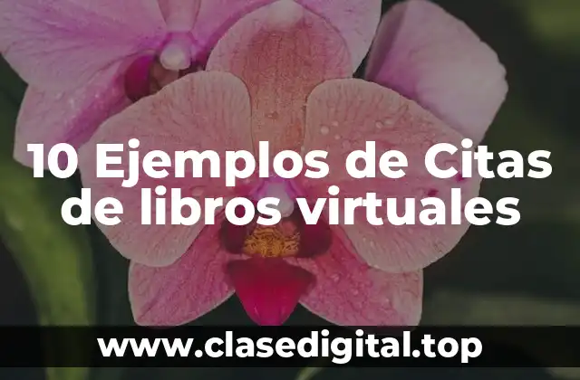 10 Ejemplos de Citas de libros virtuales
