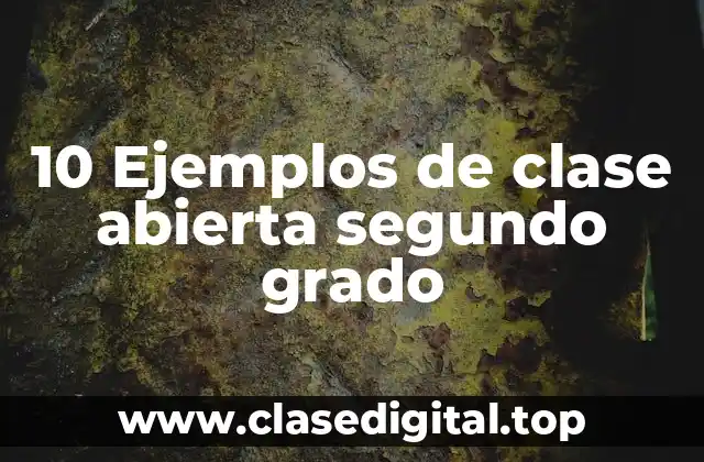 Ejemplos de clase abierta segundo grado