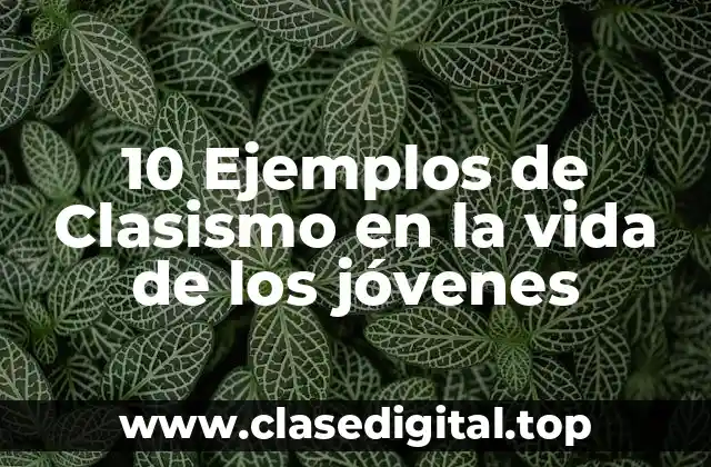 10 Ejemplos de Clasismo en la vida de los jóvenes
