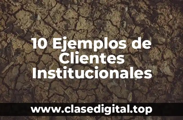 Ejemplos de clientes institucionales