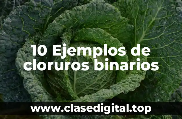 10 Ejemplos de cloruros binarios