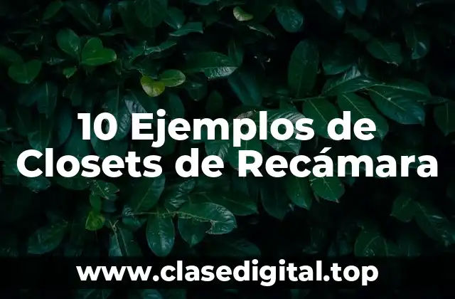 10 Ejemplos de Closets de Recámara