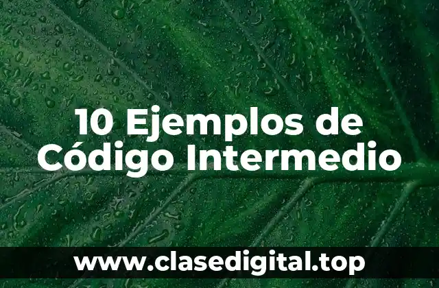 10 Ejemplos de Código Intermedio