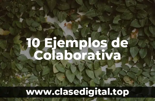 10 Ejemplos de Colaborativa