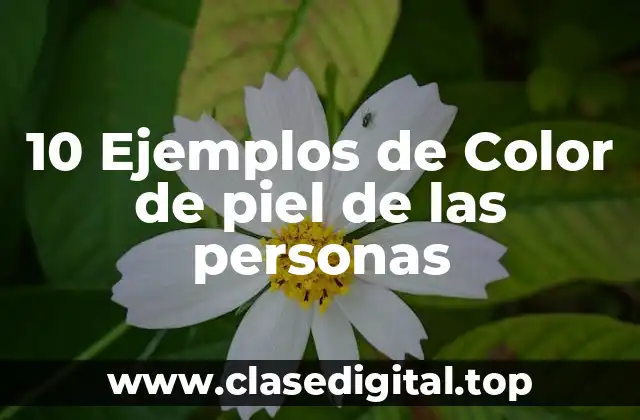 10 Ejemplos de Color de piel de las personas