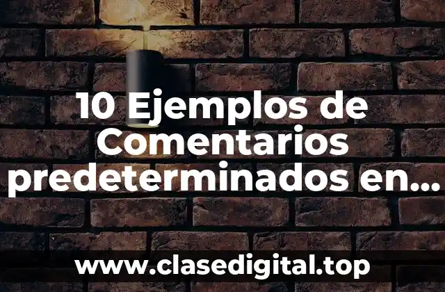 10 Ejemplos de Comentarios predeterminados en Facebook