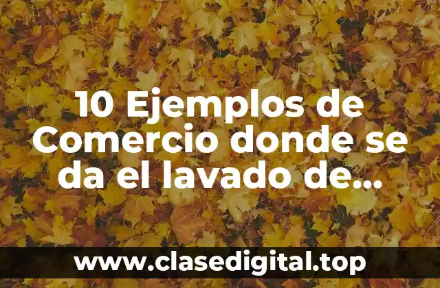 10 Ejemplos de Comercio donde se da el lavado de dinero